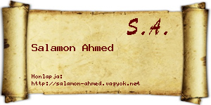 Salamon Ahmed névjegykártya